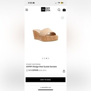 Stuart Weitzman wedges with Suede Strap